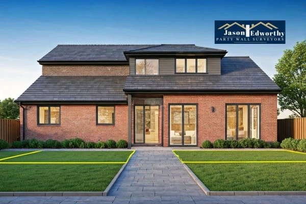 Home extension focusing on boundary line Filton