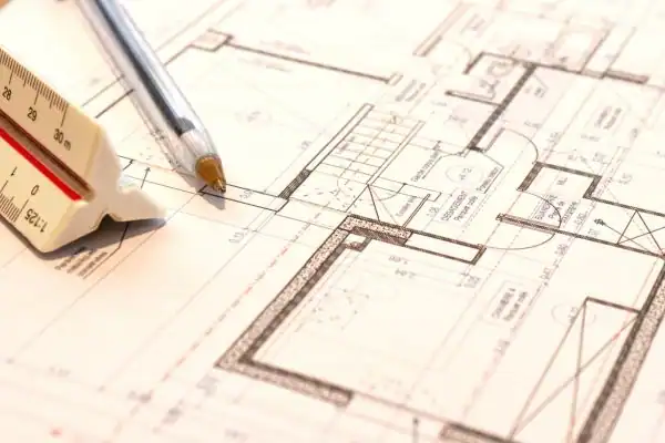 Image of architect Filton drawings